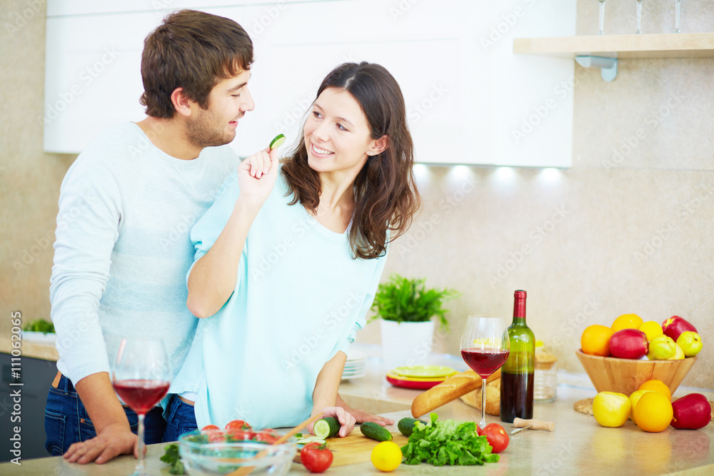 Flirtation at the kitchen Flirtation at the kitchen