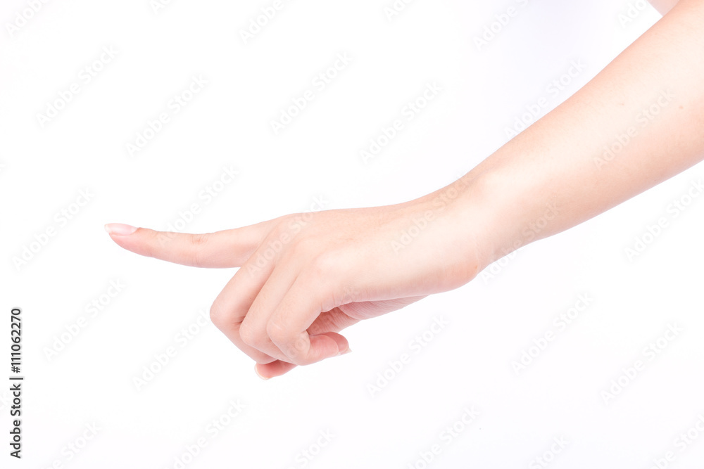 finger hand symbols isolated the concept touch screen digital idea on white background
