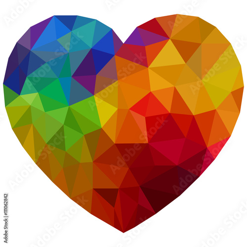 colored isolated heart