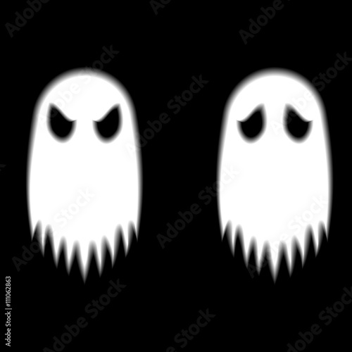 Two ghosts with different expression