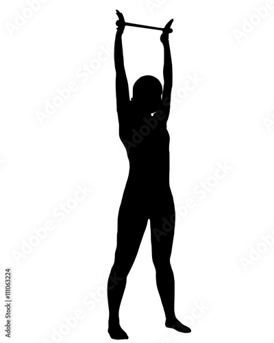 Silhouette einer Frau beim Training