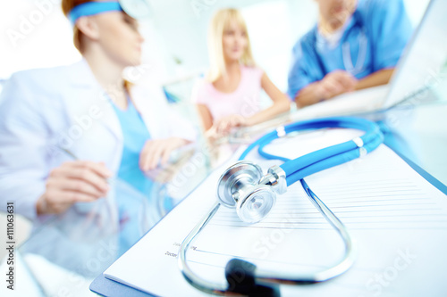 Vászonkép Consultation of doctor