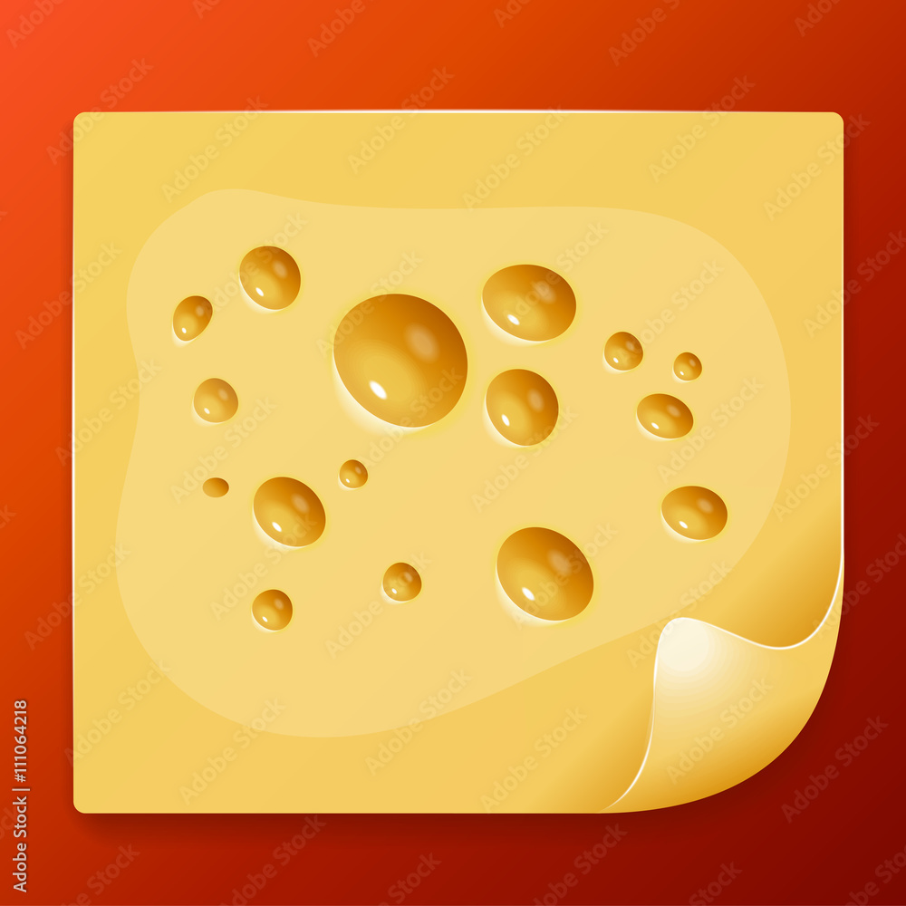 Appetizing slice of cheese image Appetizing slice of cheese image