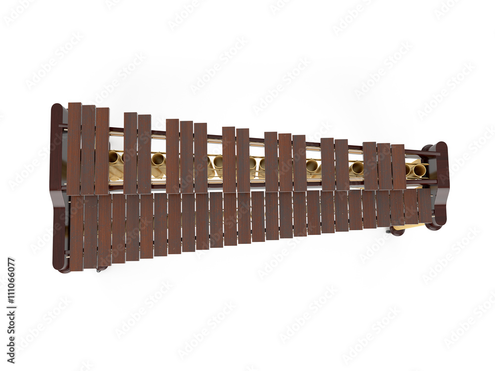 Marimba isolated on white 3d rendering Stock Illustration Adobe Stock