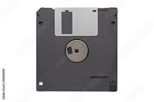 Floppy disk 3 1/2 inch back, clipping path included 