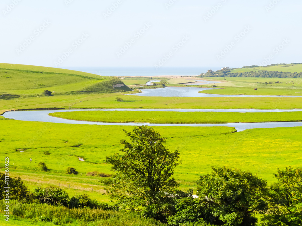 Seven Sisters National Park, Cuckmere river Valley, East Sussex, England