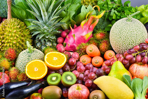 Fototapeta Naklejka Na Ścianę i Meble -  Nutrition Fruits and vegetables for healthy