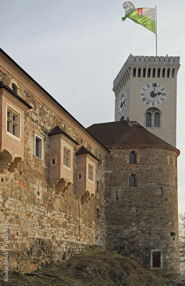 Lijubljana Castle in the capital of Slovenia