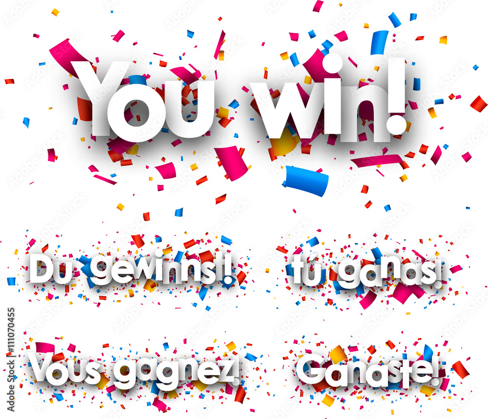 You win paper banner. You win paper banner.
