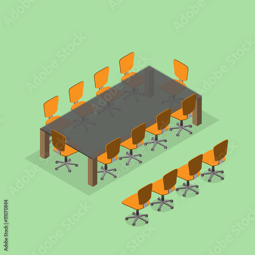 table and chair in meeting room