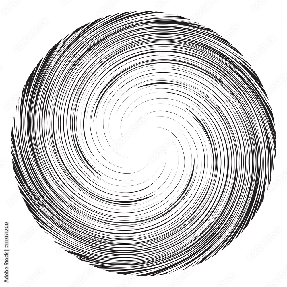 Vortex speed lines background. Storm swirl element in manga or pop