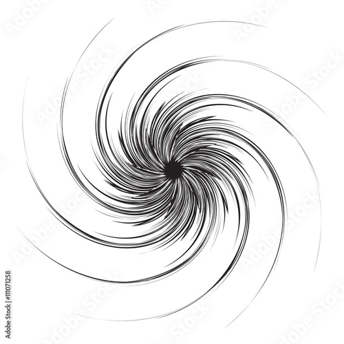 Vortex speed lines background. Swirl radial storm in manga or pop art style.
