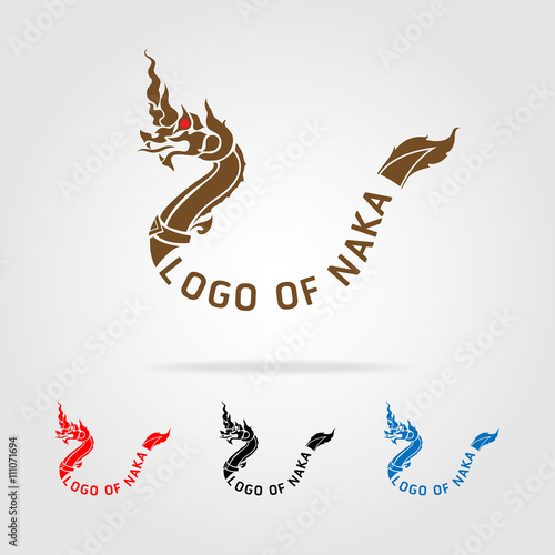 Thai buddhism dragon, naka logo