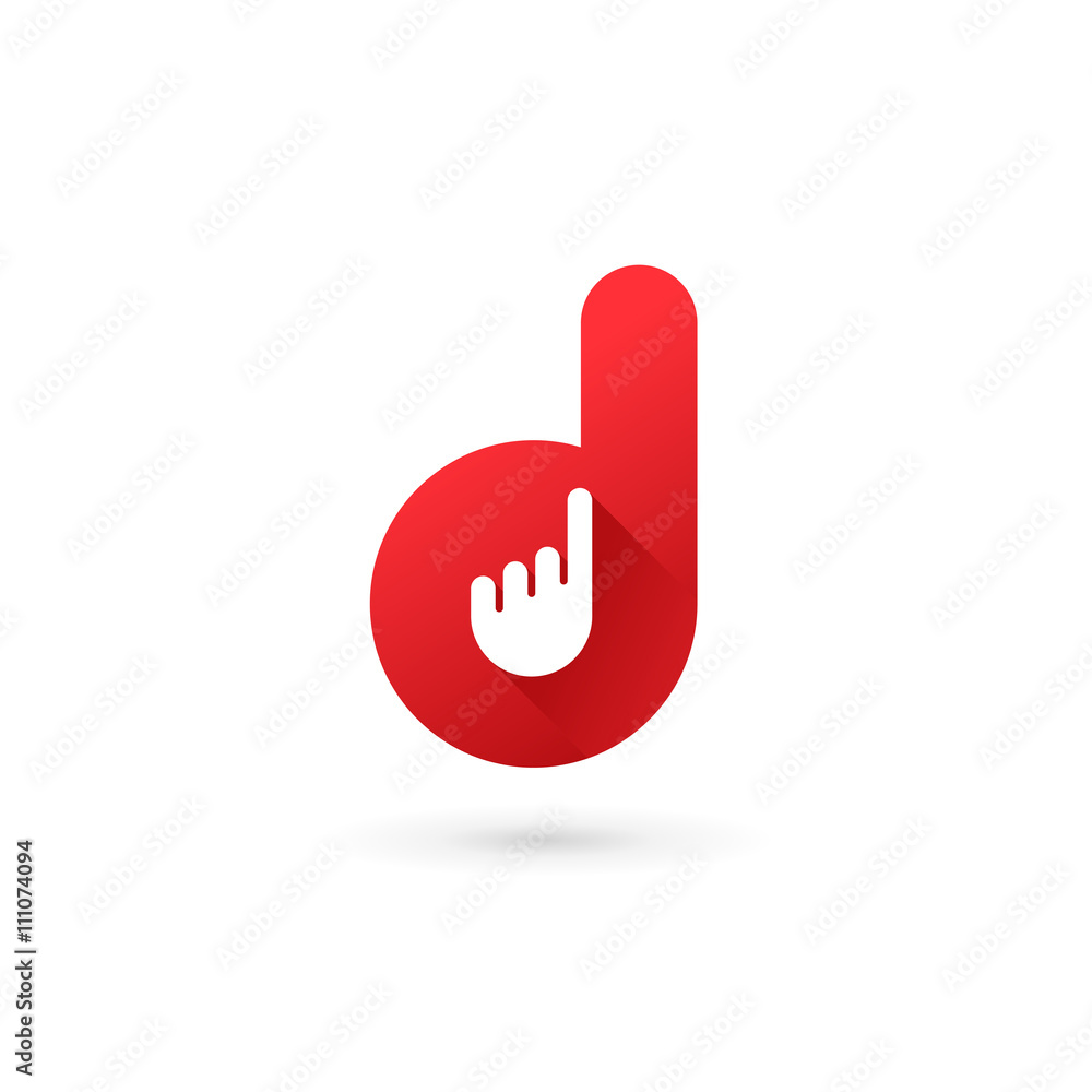 Obraz premium Letter D hand logo icon design template elements