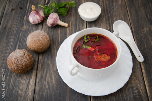 ukrainian colorful borsch © drakonyashka