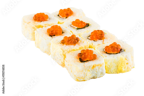 Sushi set isolated on white background 