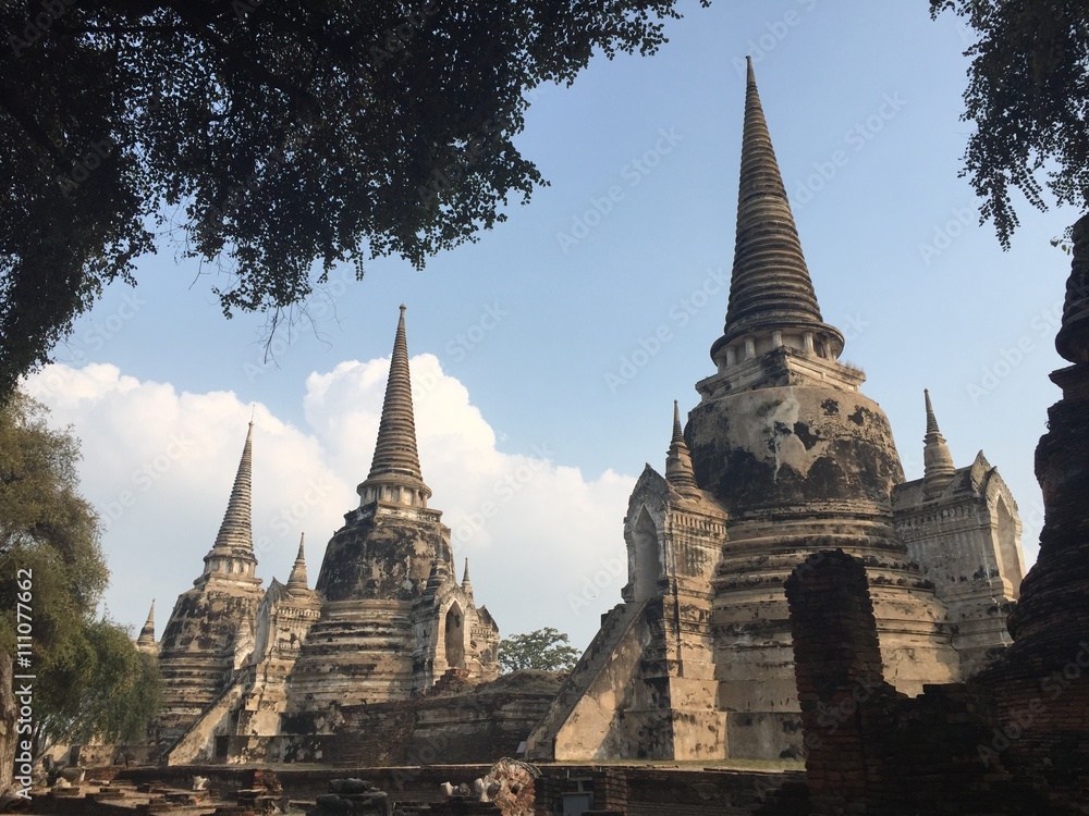 Three old stupas