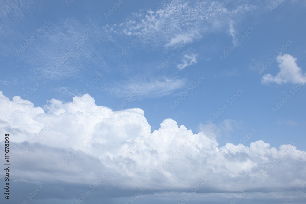 puffy clouds moving in