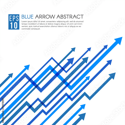 Blue arrow line up sharp vector abstract background