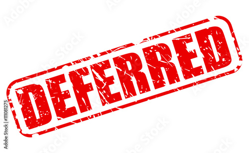 DEFERRED red stamp text