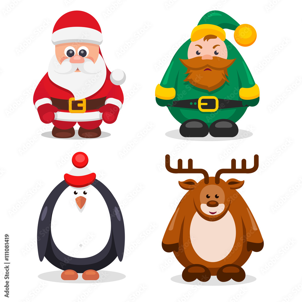 Set Christmas Characters Set Christmas Characters
