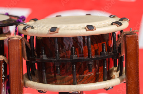 Traditional japanese percussion instrument Taiko or Wadaiko drum