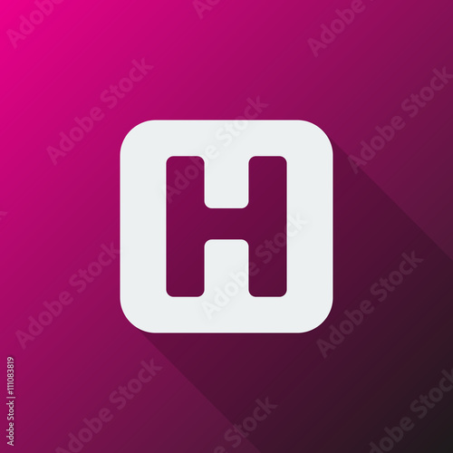 White Helicopter Platform icon on pink background