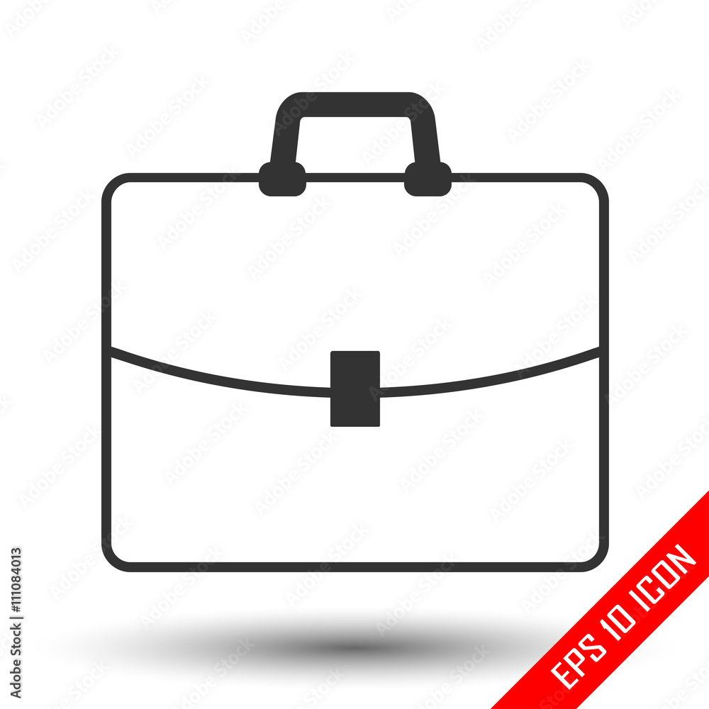 Briefcase icon. Flat briefcase icon. Briefcase. Briefcase vector illustration. Briefcase icon. Flat briefcase icon. Briefcase. Briefcase vector illustration.