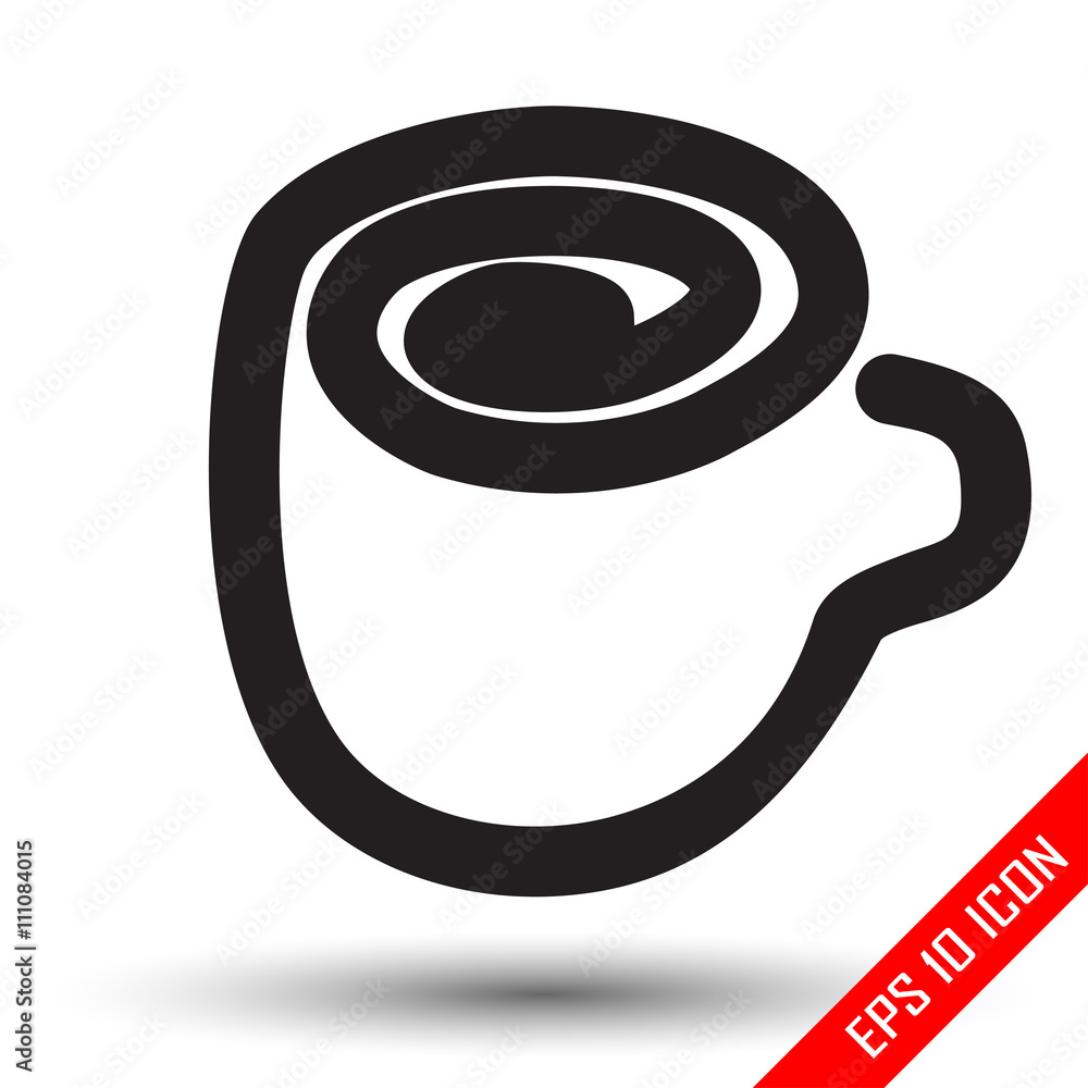 Coffee cup icon. Mug of coffee flat icon. Coffee logo. Flat icon of Coffee cup. Vector illustration. Coffee cup icon. Mug of coffee flat icon. Coffee logo. Flat icon of Coffee cup. Vector illustration.
