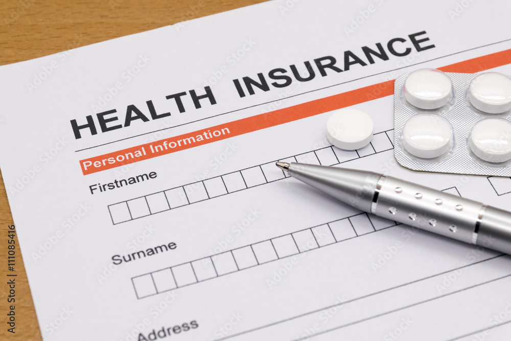 Fototapeta premium health insurance application form