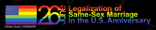 Vector banner of The legalization of same-sex marriages in the USA