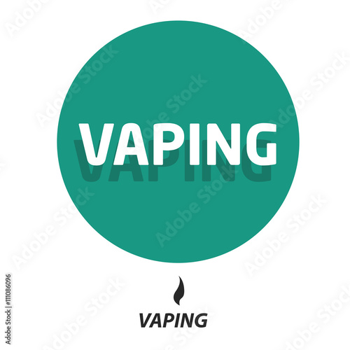 Flat vaping icon circle