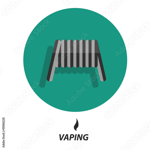 Flat vaping icon circle