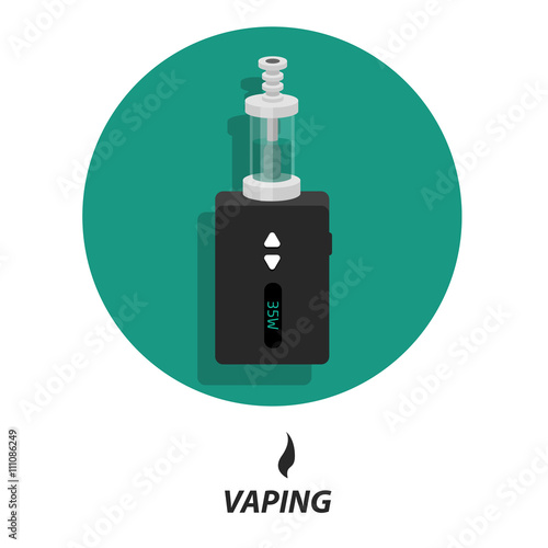 Flat vaping icon circle
