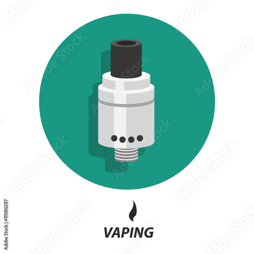 Flat vaping icon circle