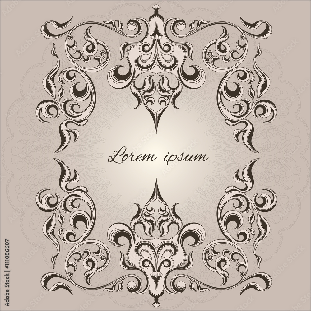 Ornamental frame decorative pattern eastern style Ornamental frame decorative pattern eastern style