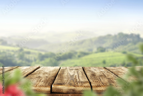Fototapeta Naklejka Na Ścianę i Meble -  table background landscape 