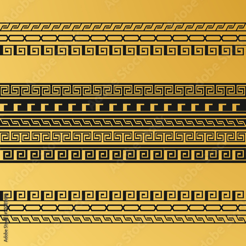 Greek key pattern background. Vector.greek fret meander. vintage