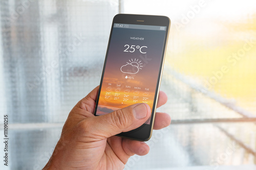 Smart phone with weather forecast