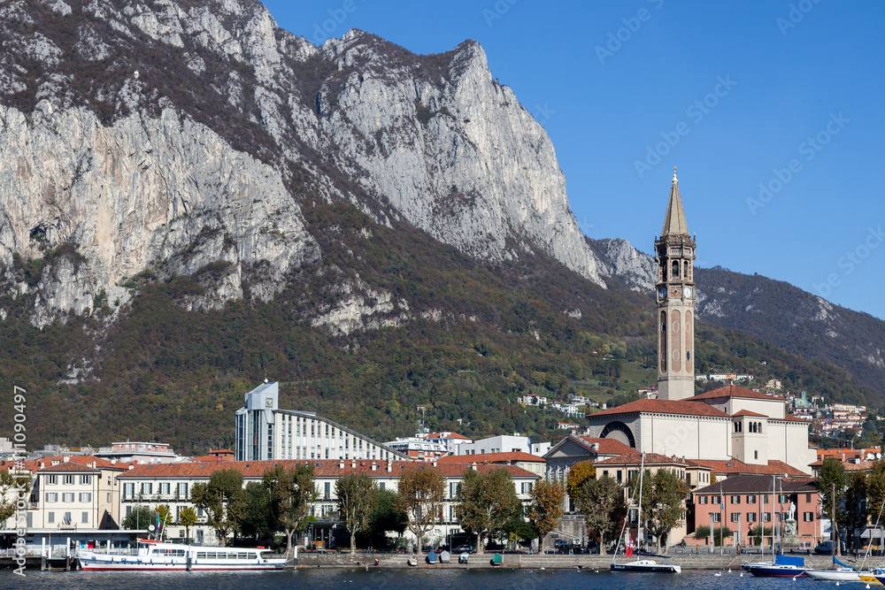 View of Lecco on the southern shore of Lake Como