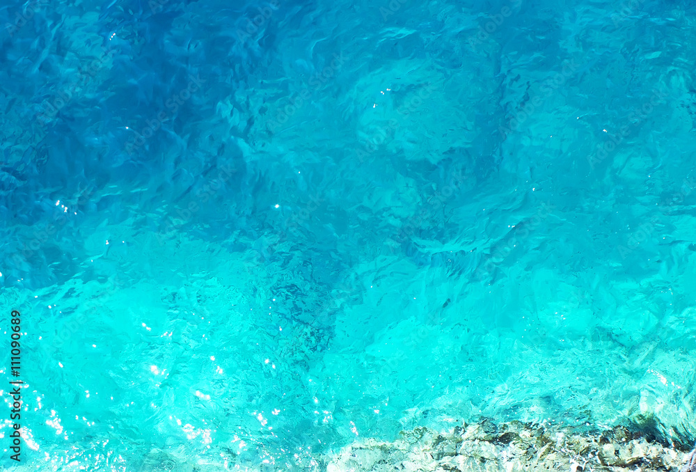 Soft blurred texture of blue water