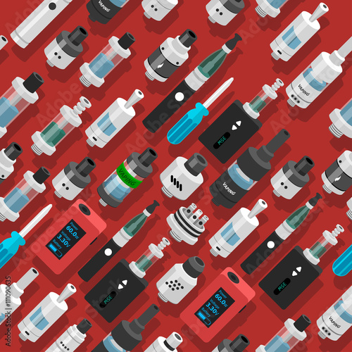 seamless vector background vaping atomizer electronic cigarette