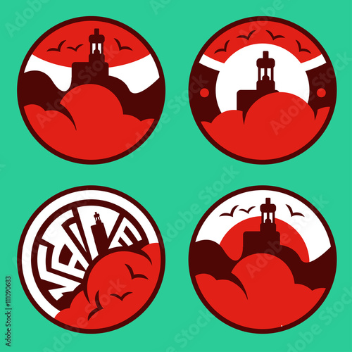 Icon illustration of Smoking electronic cigarettes and vaping