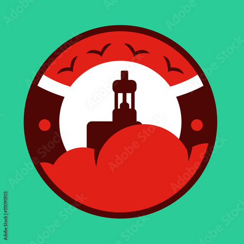 Icon illustration of Smoking electronic cigarettes and vaping