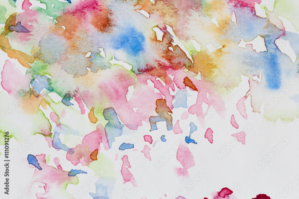 abstract colorful watercolor illustration