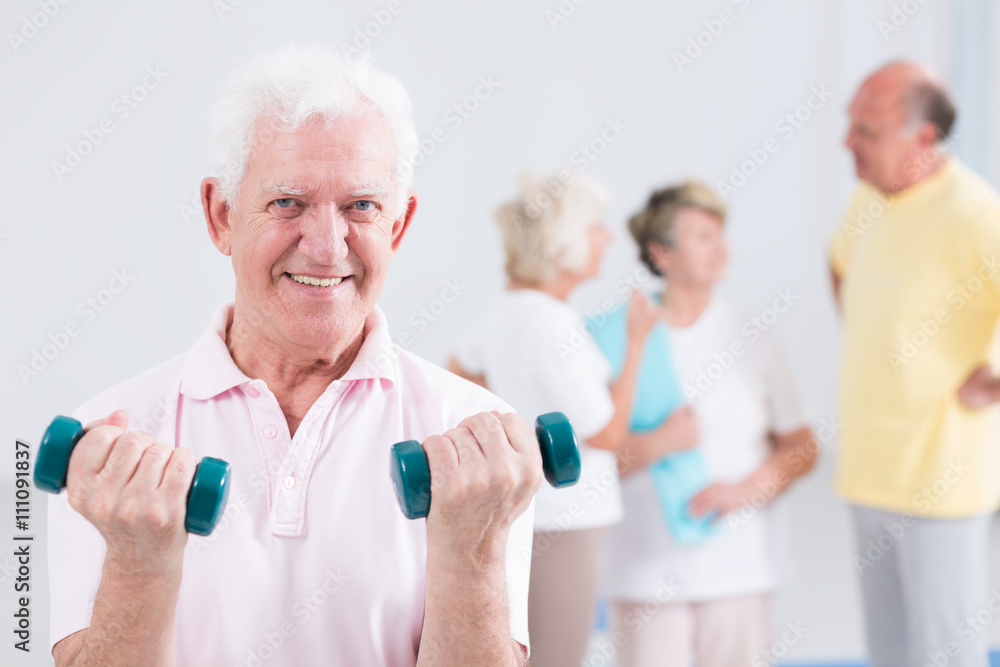 His way of staying fit in old age His way of staying fit in old age