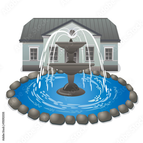 fountain and palace