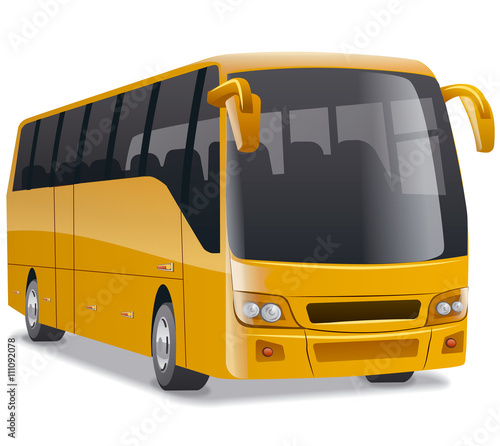 golden comfortable city bus