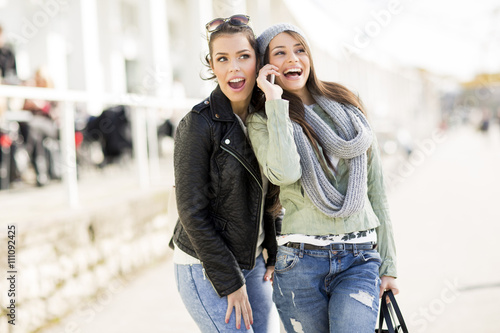 Two young women at outdoor
