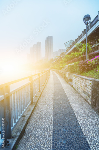 cobblestone road,chongqing china photo